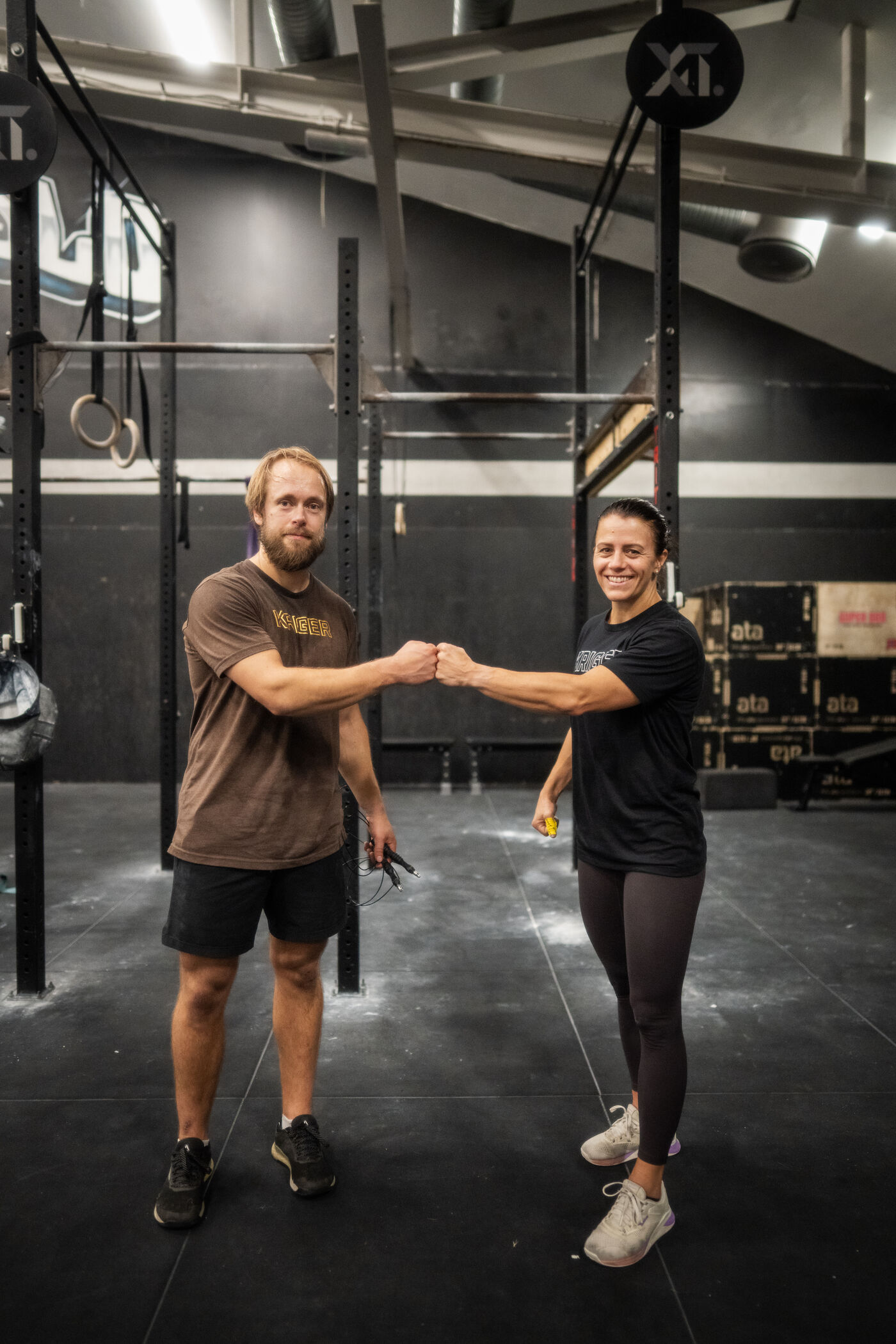 Kriger athletes fist bump