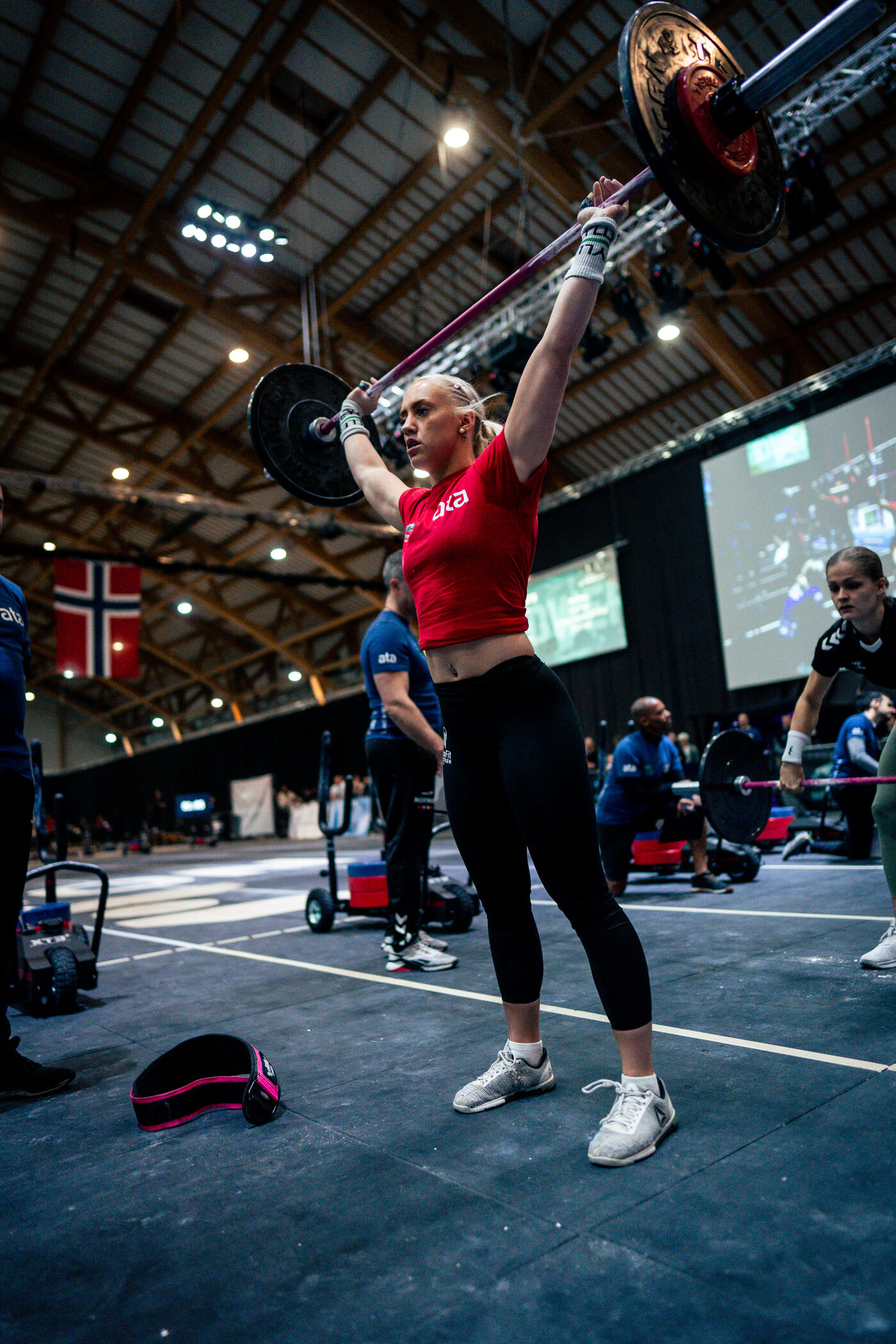 Athlete snatch at competition